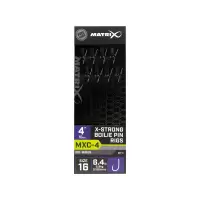 MATRIX MXC-4 Size 16 Barbless / 0.18mm / 4" (10cm) / X-Strong Boilie Pin - 8pcs