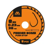 MIKADO PRZYPON FEEDER BOMB - Z PUSH STOPEM - hak bez zadziora