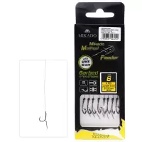 MIKADO PRZYPON MF - Z IGŁĄ - hak z zadziorem nr 8 DB / plecionka: 0.12mm/10cm - op.8szt.
