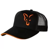 Fox Black & Orange Trucker Cap