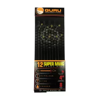 Guru Banded Hair Rigs - Super MWG - 4"/10cm - roz.10 / 0.19mm