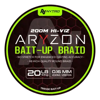 NYTRO ARYZON HIVIZ BAIT-UP BRAID 200M 0,16MM