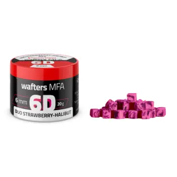 6D WAFTERS MFA DUO STRAWBERRY-HALIBUT 6x6mm 20g MatchPro