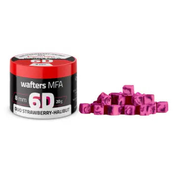 6D WAFTERS MFA DUO STRAWBERRY-HALIBUT 8x8mm 20g MatchPro