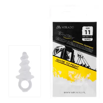 MIKADO WKRĘT - DO KULEK PROTEINOWYCH PLASTIKOWY - 11mm - TRANSPARENTNY - op.10szt.