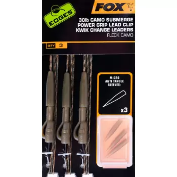 FOX Submerge Camo Power Grip Lead Clip Kwik Change 40lb Kit x3