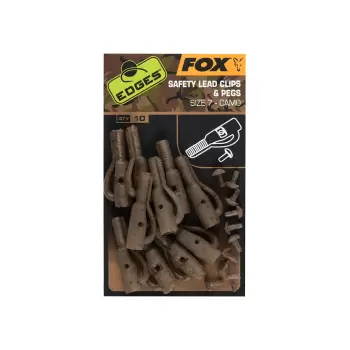 FOX EDGES Camo Safety Lead Clip & Pegs (Size 7)