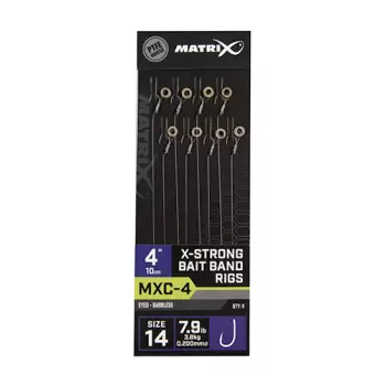 Matrix MXC-4 4” X-Strong Bait Band Rigs Size 14 / 0.20mm
