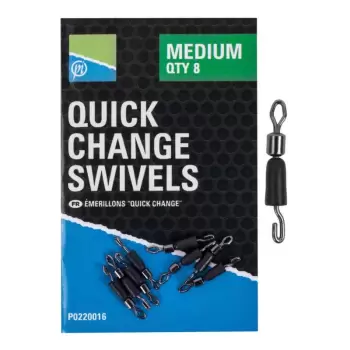 PRESTON QUICK CHANGE SWIVELS - SMALL