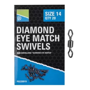 PRESTON DIAMOND EYE MATCH SWIVELS - SIZE 12