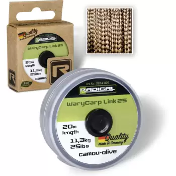 Ø0,45mm Radical Plecionka WaryCarp 25 20m 11,3kg,25lbs camou-olive