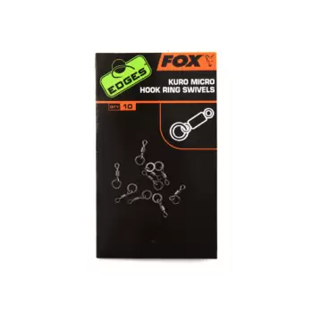 FOX EDGES Kuro Micro Hook Ring Swivels - x 10