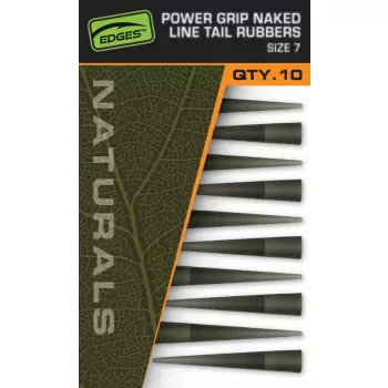 FOX Edges Naturals Power Grip Naked line tail rubbers size 7 x 10