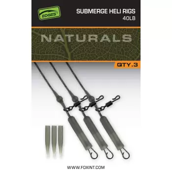 FOX Naturals Submerged Heli rigs 40lb x 3