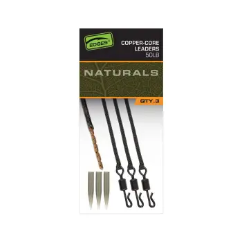 FOX Edges Naturals Copper-Core Leaders x3