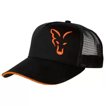 Fox Black & Orange Trucker Cap