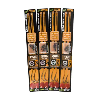 FOX EDGES Curve Short Ready Rigs - Gravelly Brown 25lb, size 2