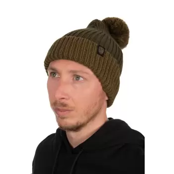 FOX Heavy Knit Bobble Hat Olive