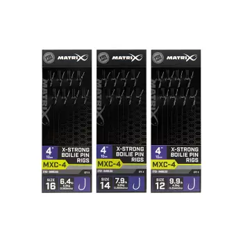 MATRIX MXC-4 Size 12 Barbless / 0.23mm / 4" (10cm) / X-Strong Boilie Pin - 8pcs