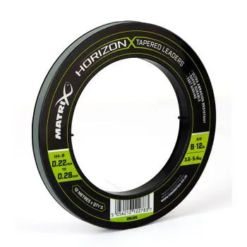 MATRIX Horizon X Tapered Shock Leader - 8lb / 12lb (12m) x5
