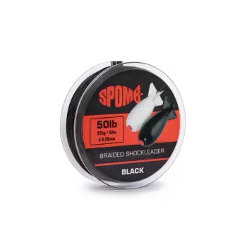 SPOMB Braided leader 22kg / 50lb Black