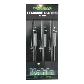 Korda - Leadcore leader Heli Weed/Silt  3szt.